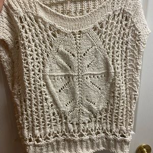 free people crochet sweater